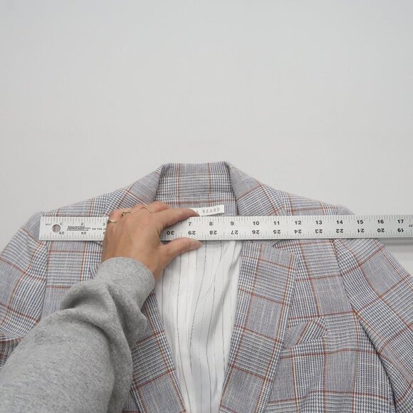 Veronica Beard Schoolboy Dickey Blazer Grey Plaid Size 2 - Picture 11 of 11
